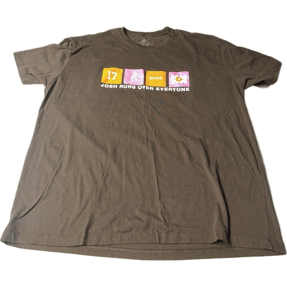 "Josh Runs Over Everyone" T-Shirt Men's 3XL Tee Buffalo Bills‎ NFL Josh Allen